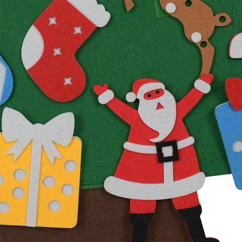 DIY Felt Christmas Tree for Kids ⎜ Safe Wall Decoration with Removable Ornaments for Holiday Play and Fun