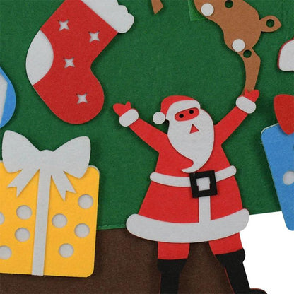 DIY Felt Christmas Tree for Kids ⎜ Safe Wall Decoration with Removable Ornaments for Holiday Play and Fun