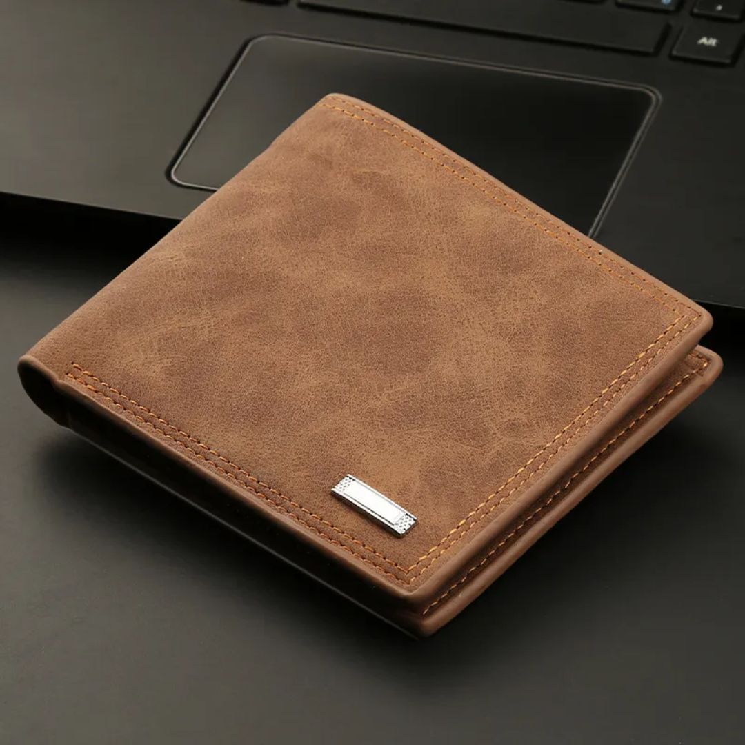 Men's Wallet with Zip ⎜ Compact Wallet with Card and Coin Compartment