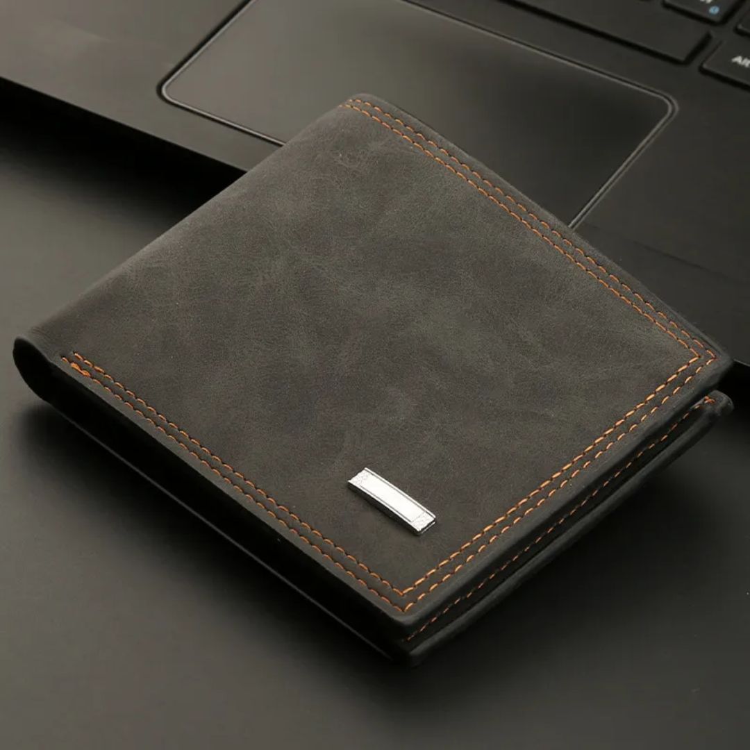Men's Wallet with Zip ⎜ Compact Wallet with Card and Coin Compartment