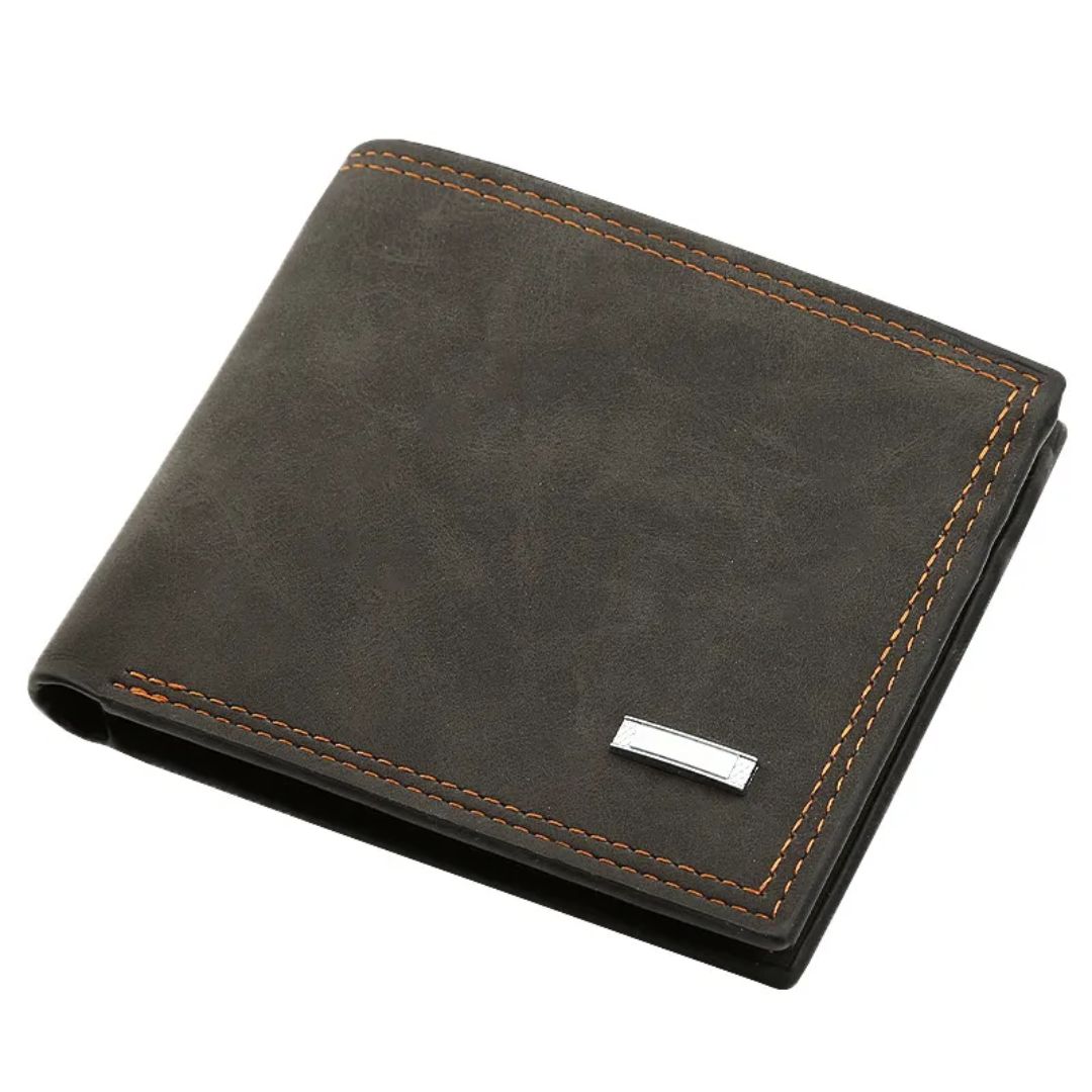 Men's Wallet with Zip ⎜ Compact Wallet with Card and Coin Compartment