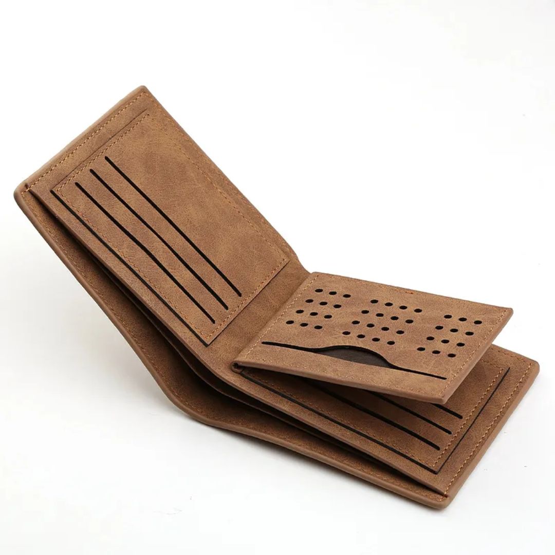 Men's Wallet with Zip ⎜ Compact Wallet with Card and Coin Compartment