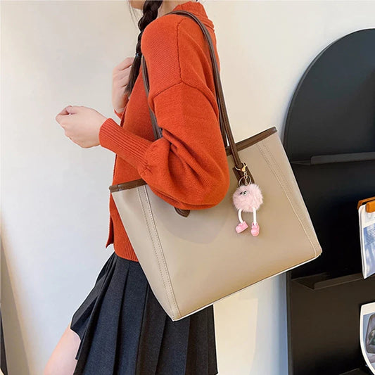 Large Handbag for Women ⎜ Practical Design with Cute Pendant and Spacious Interior