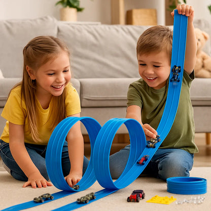Flexible racing track set