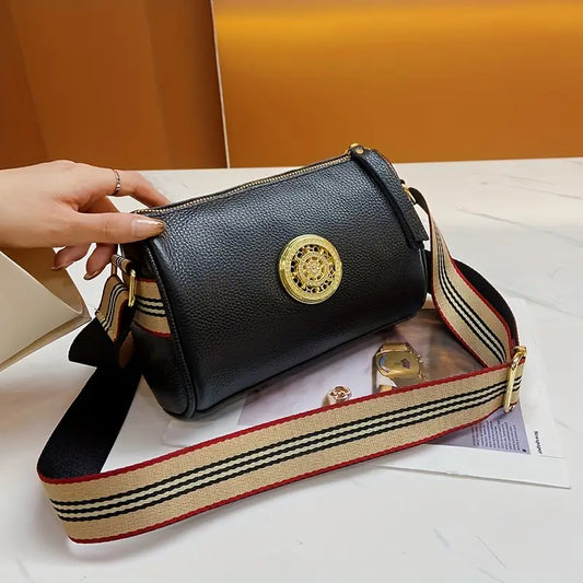 Shoulder Bag for Women ⎜ Fashionable Shoulder Bag with Wide Shoulder Strap and Elegant Embellishment