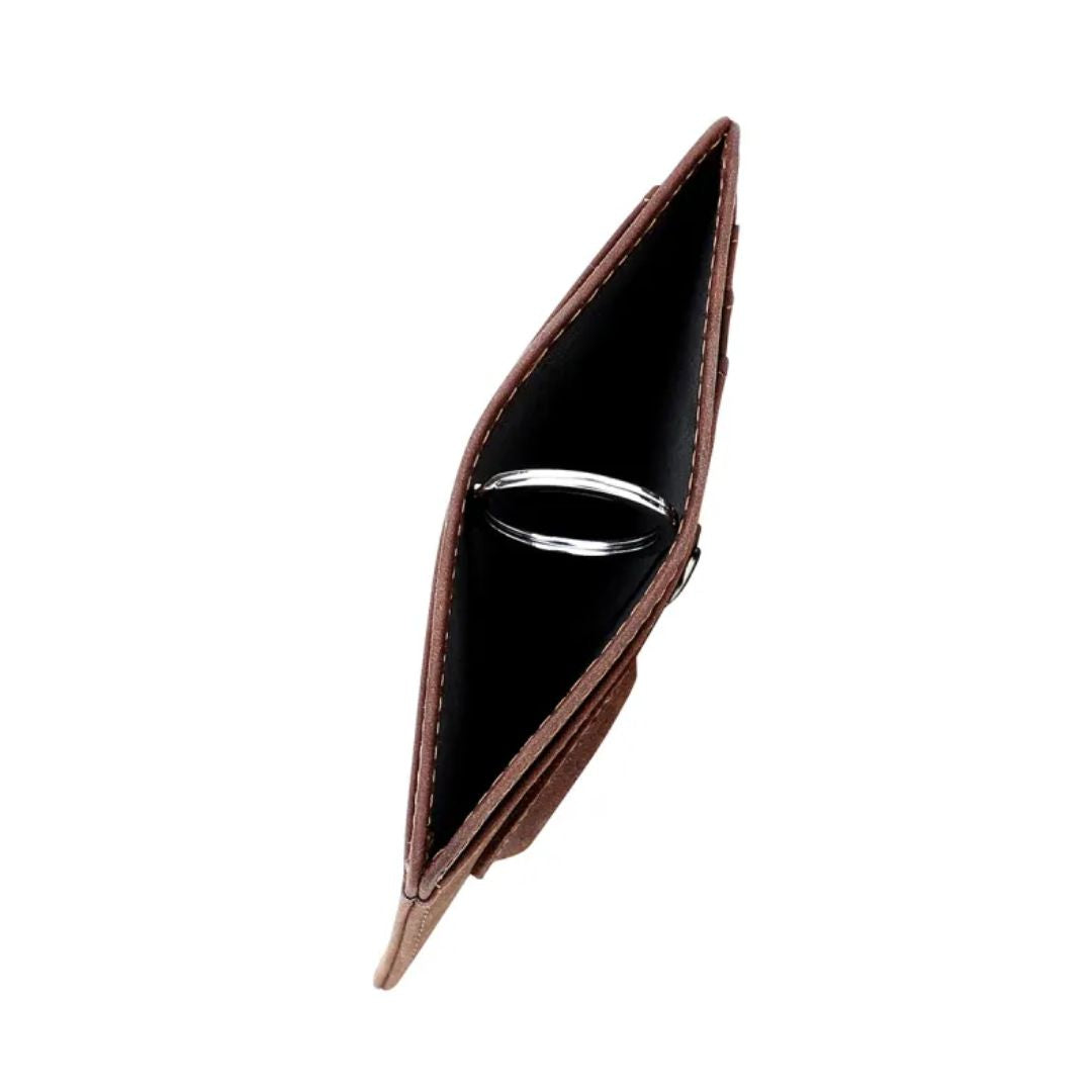Real Leather Card Holder ⎜ Compact Card Holder with Tracker Holder and Space for Cards