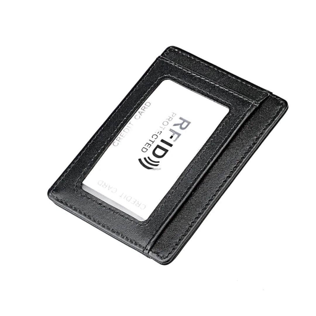 Real Leather Card Holder ⎜ Compact Card Holder with Tracker Holder and Space for Cards
