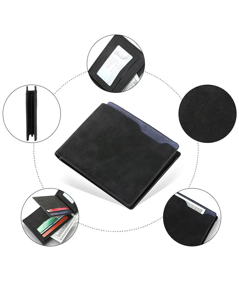 Classic Wallet for Men ⎜ Simple Design with Several Card Slots and Space for Cash