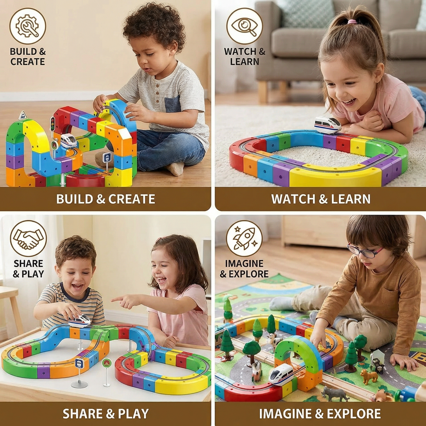 Magic Cube Train Track – Kids Toy