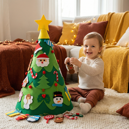 Montessori 3D Felt Christmas Tree