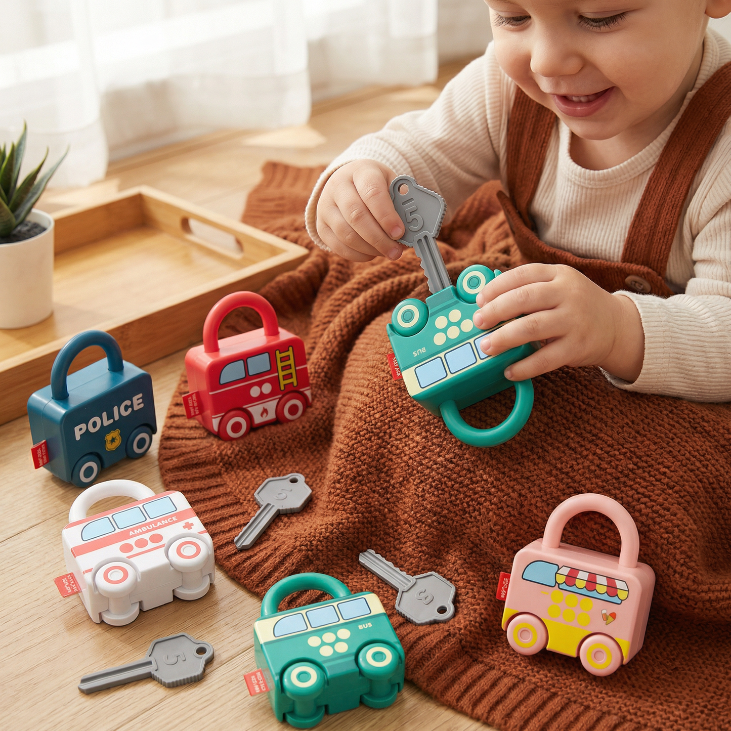 Montessori Key and Lock – Patterns & Colors Toy