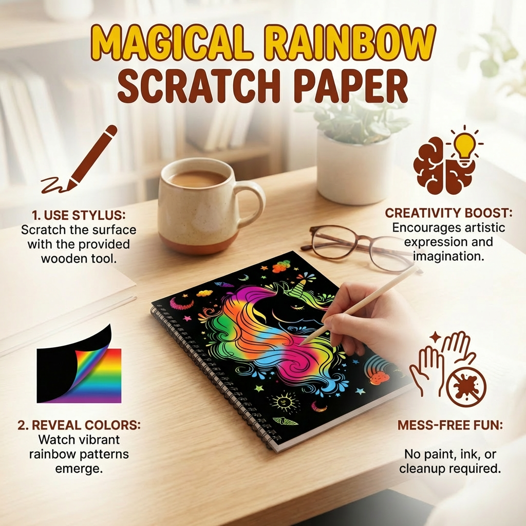 Magical Rainbow Scratch Paper