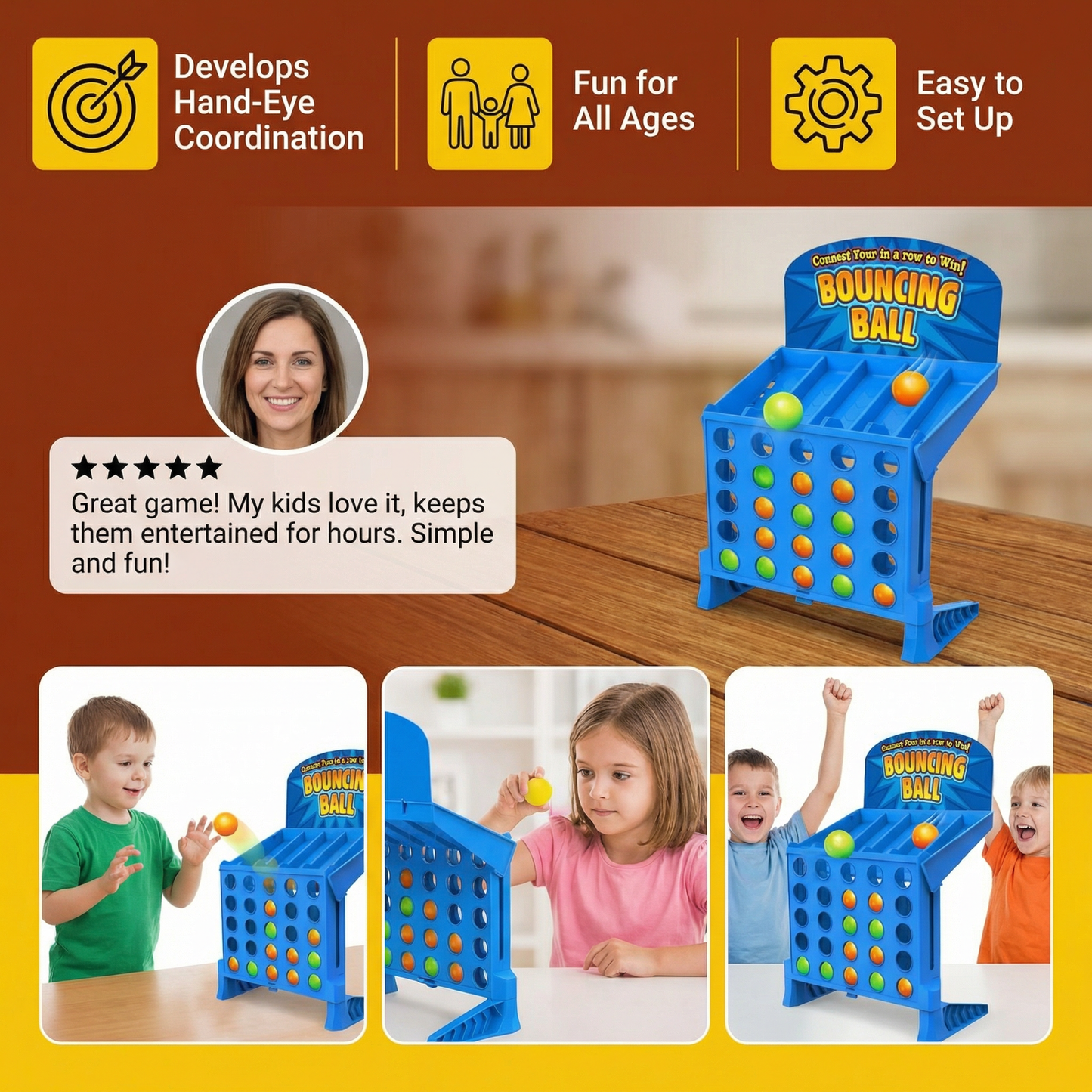 Four in a Row Target Shooting Game