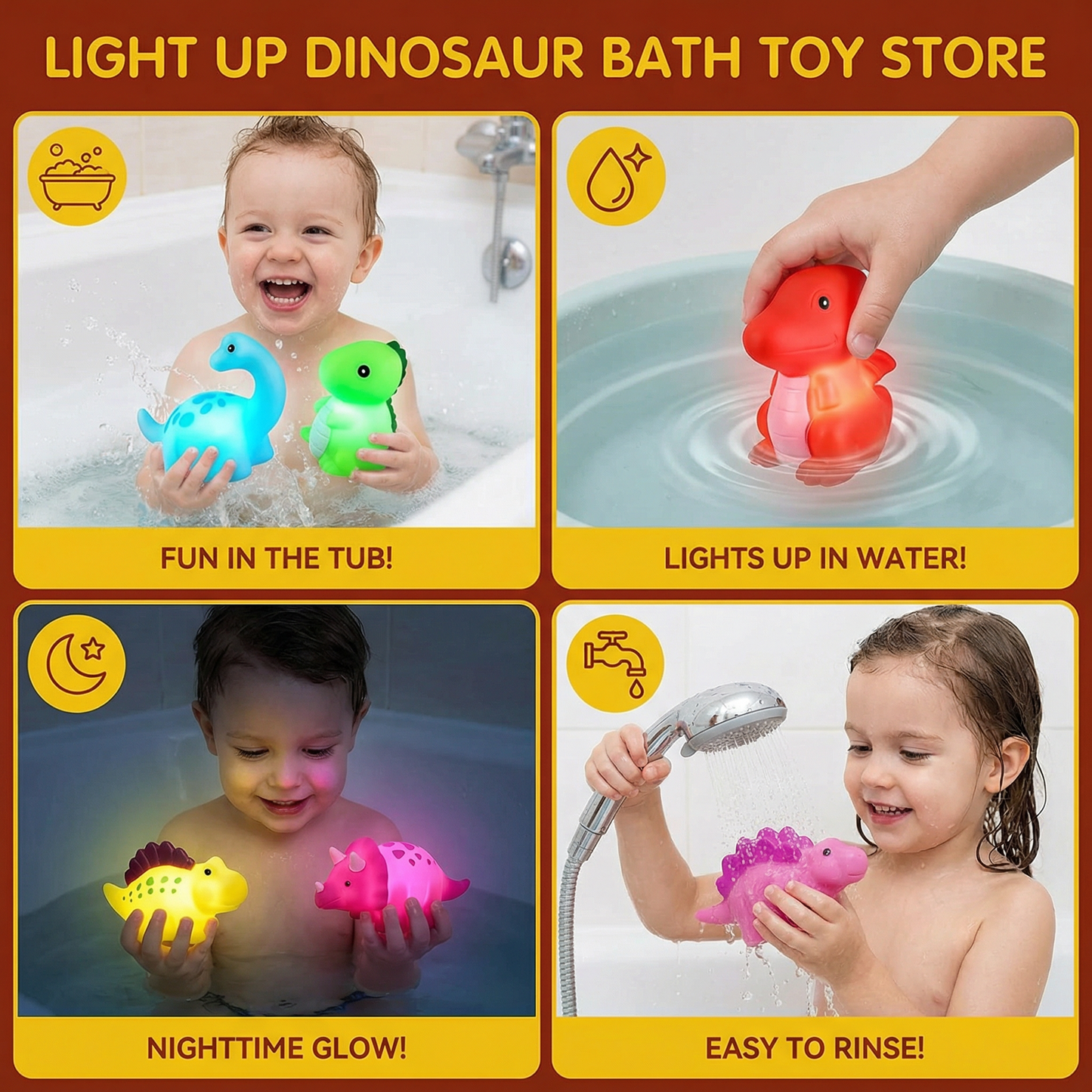 Light Up Dinosaurier Bath Toy