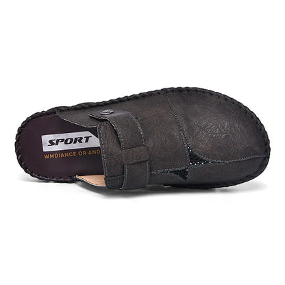 Summer Slip - on Shoes for Men ⎜handmade Casual Shoes with Fashionable Stitching for Outdoor and Everyday Wear